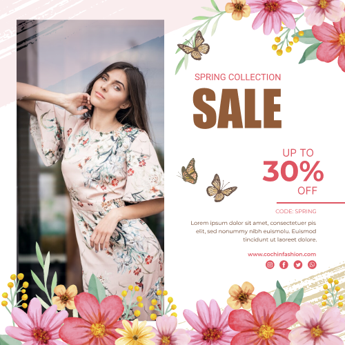 social mediad ad for boutique