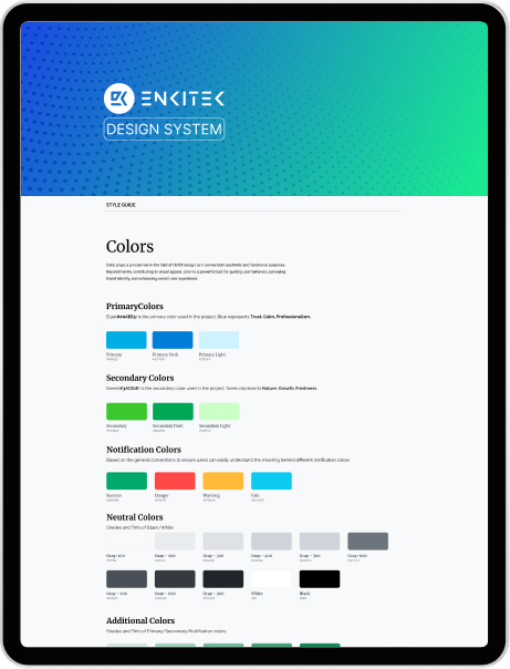 styleguide for Enkitek