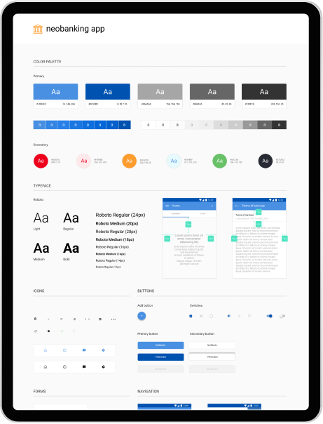 Neo banking styleguide