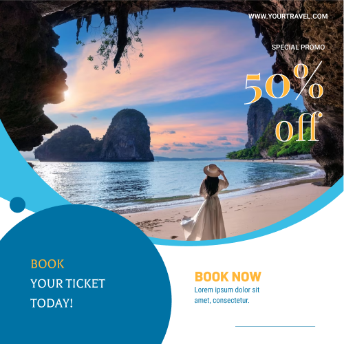 social media ad for travel company